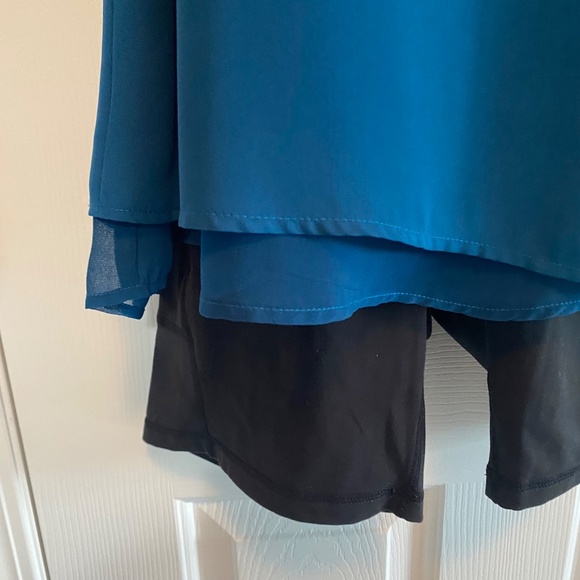 BUY 2 ITEMS GET 1 FREE - Ricki’s Teal Double Layer Sleeveless Blouse Sz L - Picture 3 of 6